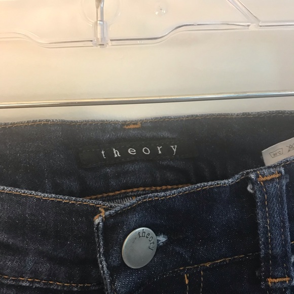 Theory Medium Wash Boot Cut Jeans - Picture 3 of 7